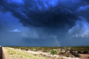 rainbow thunderstorm