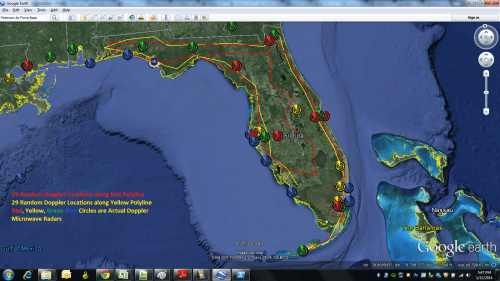 Florida Doppler and Random Coastal Polyline