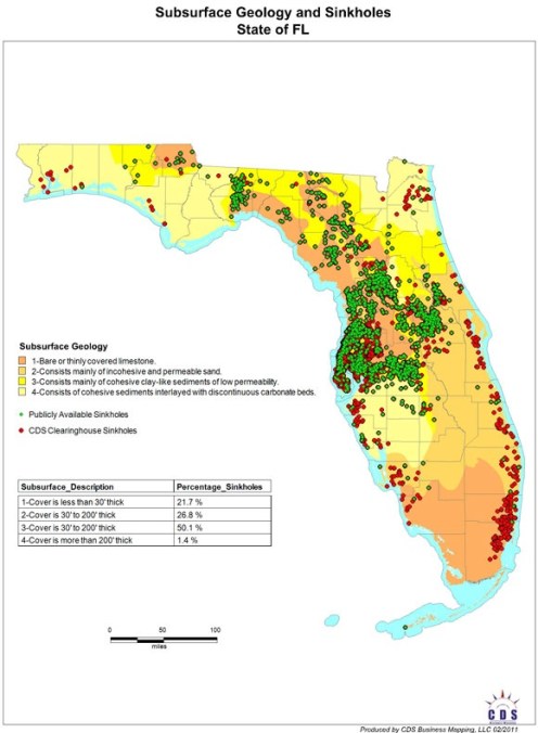 Florida Sinkhole Map