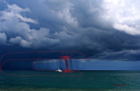 Waterspout sunset key (1)